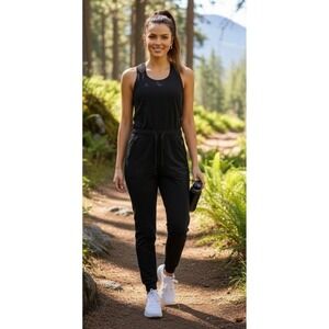 Patagonia Fleetwith Jumpsuit Womens Medium Black Excellent Sleeveless Gorpcore
